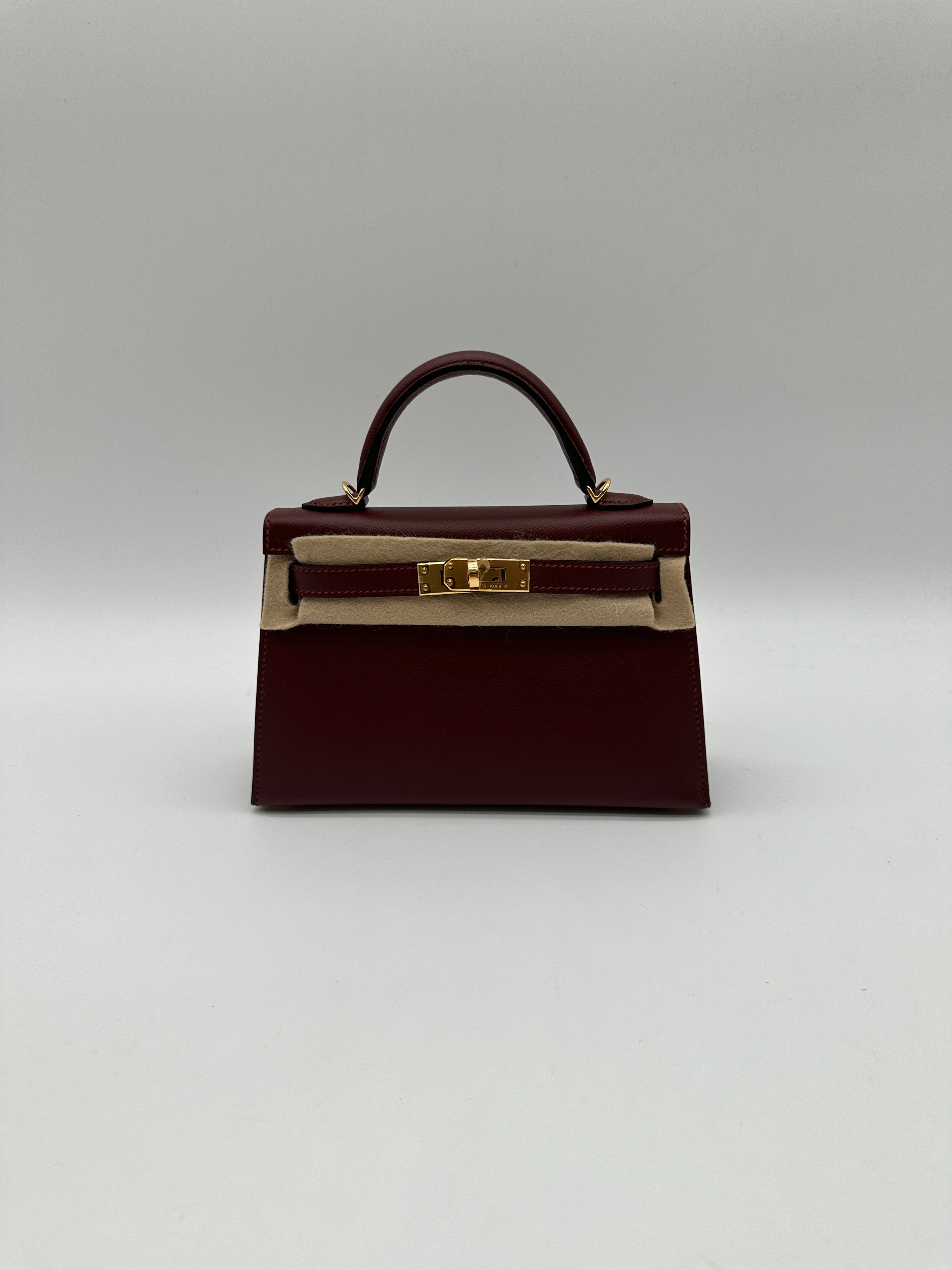 Hermès Mini Kelly 20 Rouge H Madame GHW
