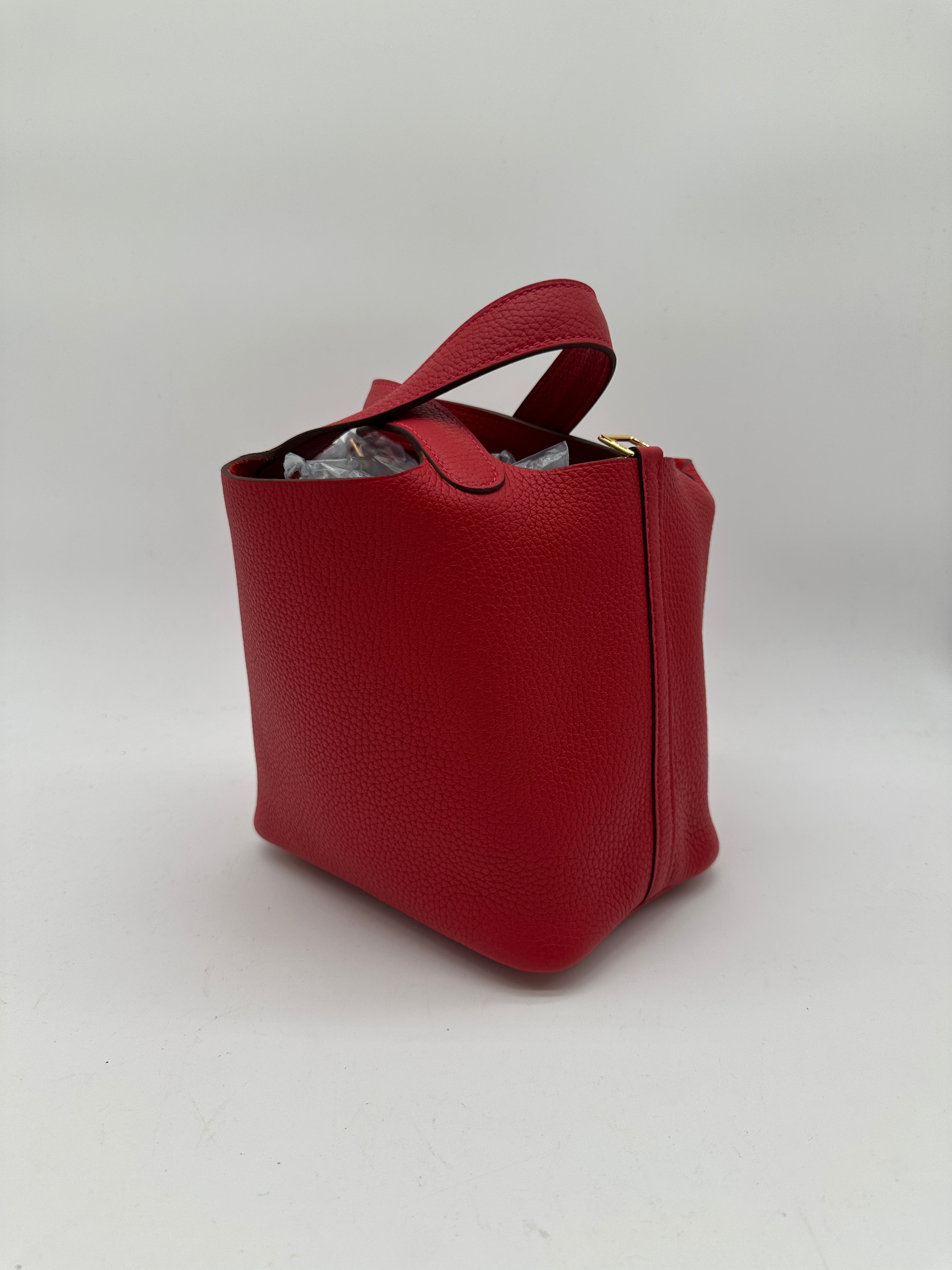 Hermès Picotin 18 Rouge Casaque Clemence GHW