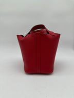 Hermès Picotin 18 Rouge Casaque Clemence GHW