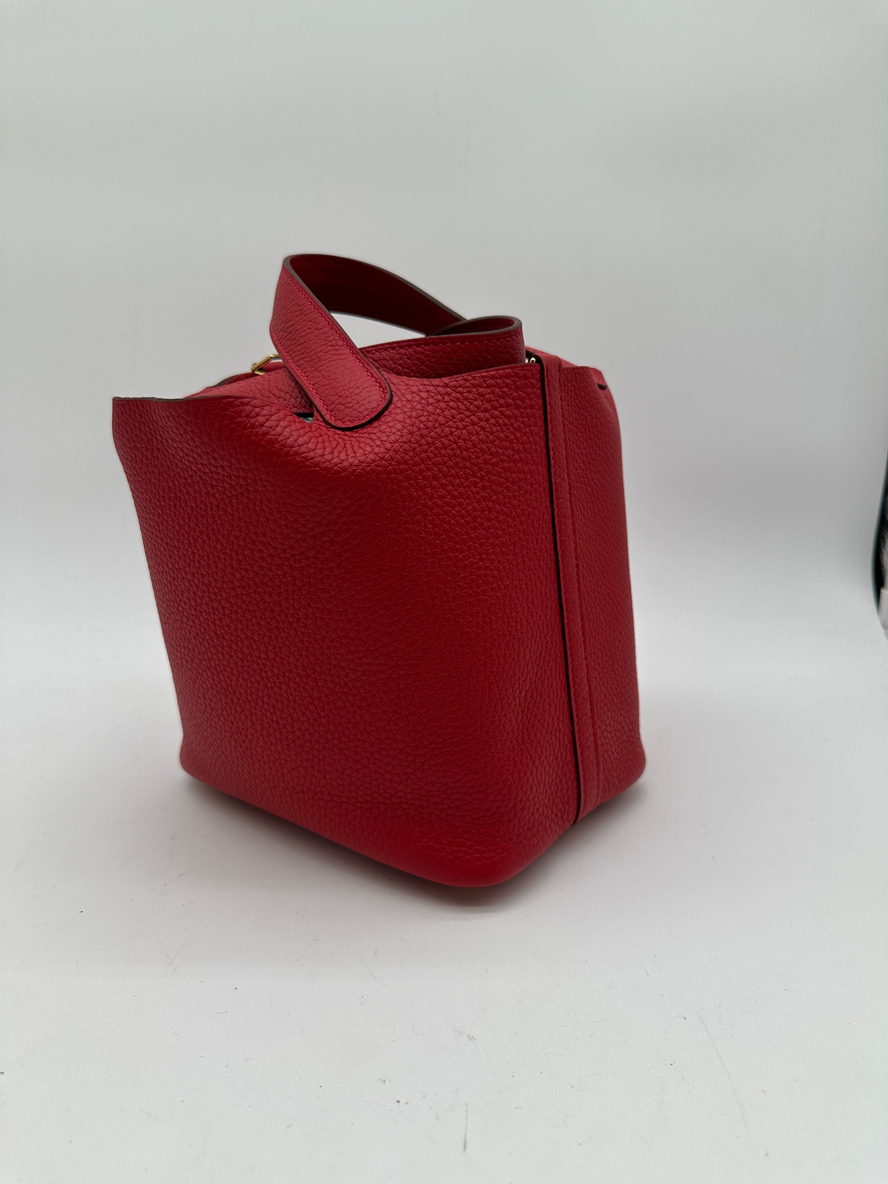 Hermès Picotin 18 Rouge Casaque Clemence GHW