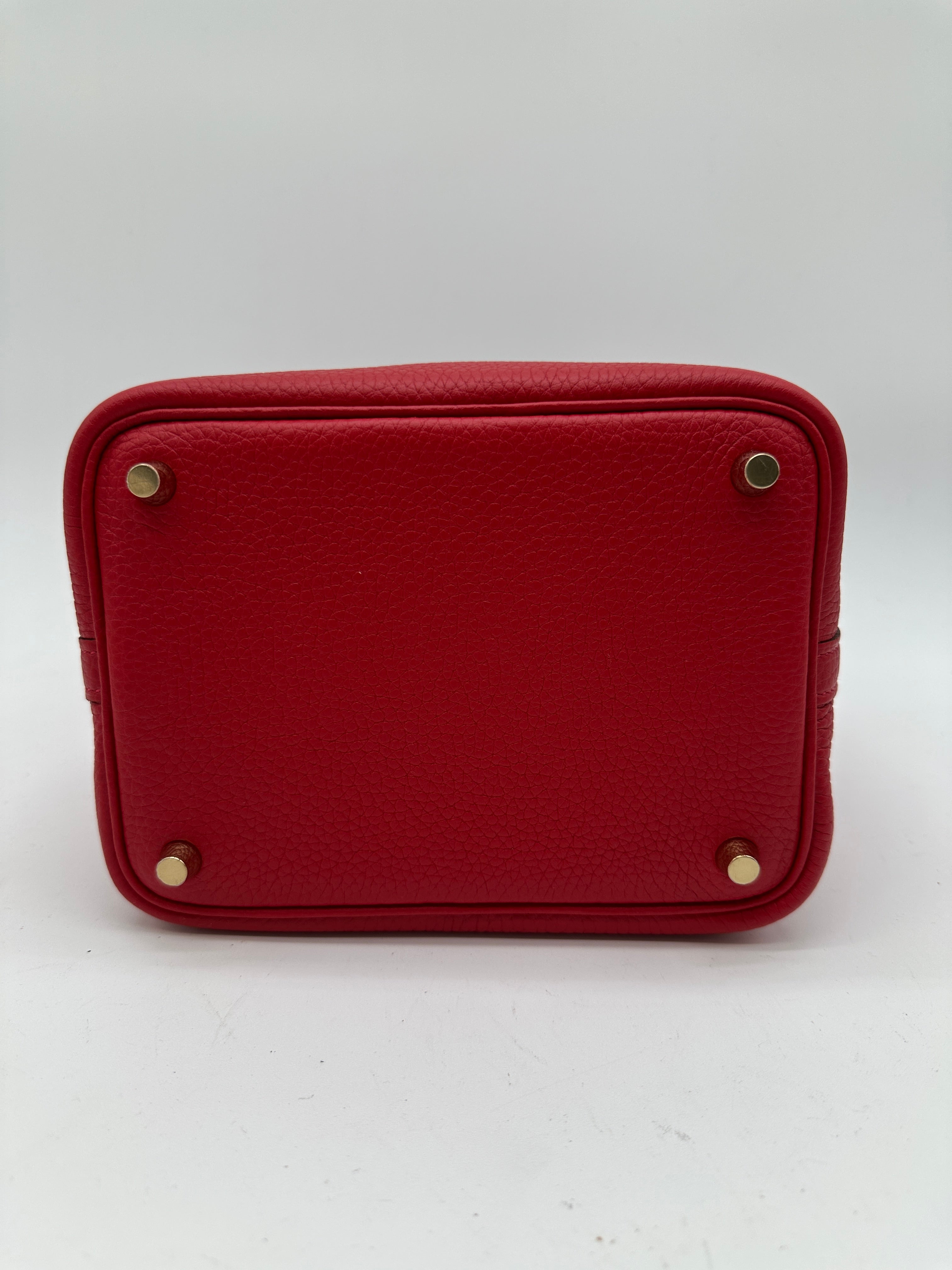 Hermès Picotin 18 Rouge Casaque Clemence GHW