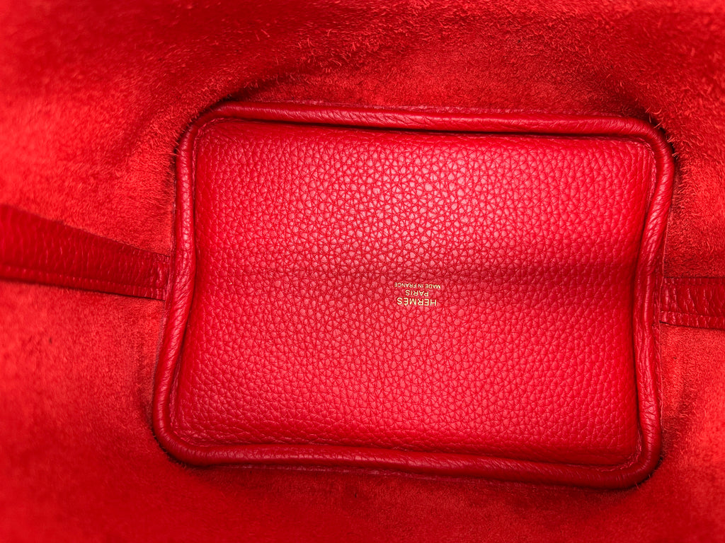 Hermès Picotin 18 Rouge Casaque Clemence GHW